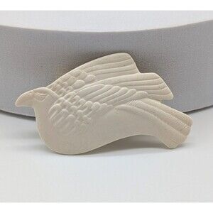 Laurel Burch Snow Bird Dove Resin Brooch Pin